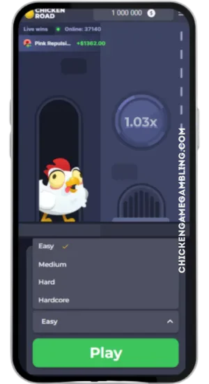 Chicken Road moeilijkheidsgraad en inzetopties